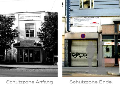 Schutzzone Anfang und Ende 9.Bezirk